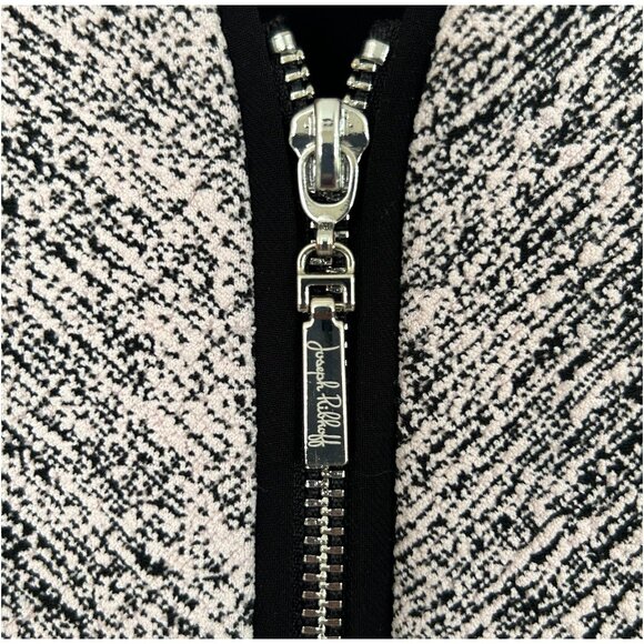 Joseph Ribkoff Gradient Zip Jacket Black Pink Size 8 Ombre Jacquard - Picture 5 of 7